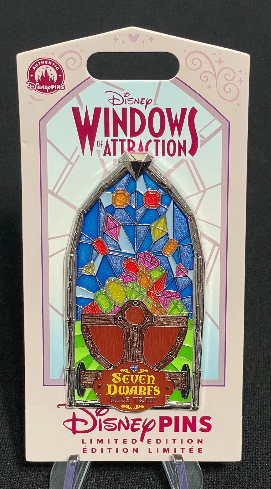 2026 Disney Parks Windows Of Attraction Seven Dwarfs Mine Train LE Pin
