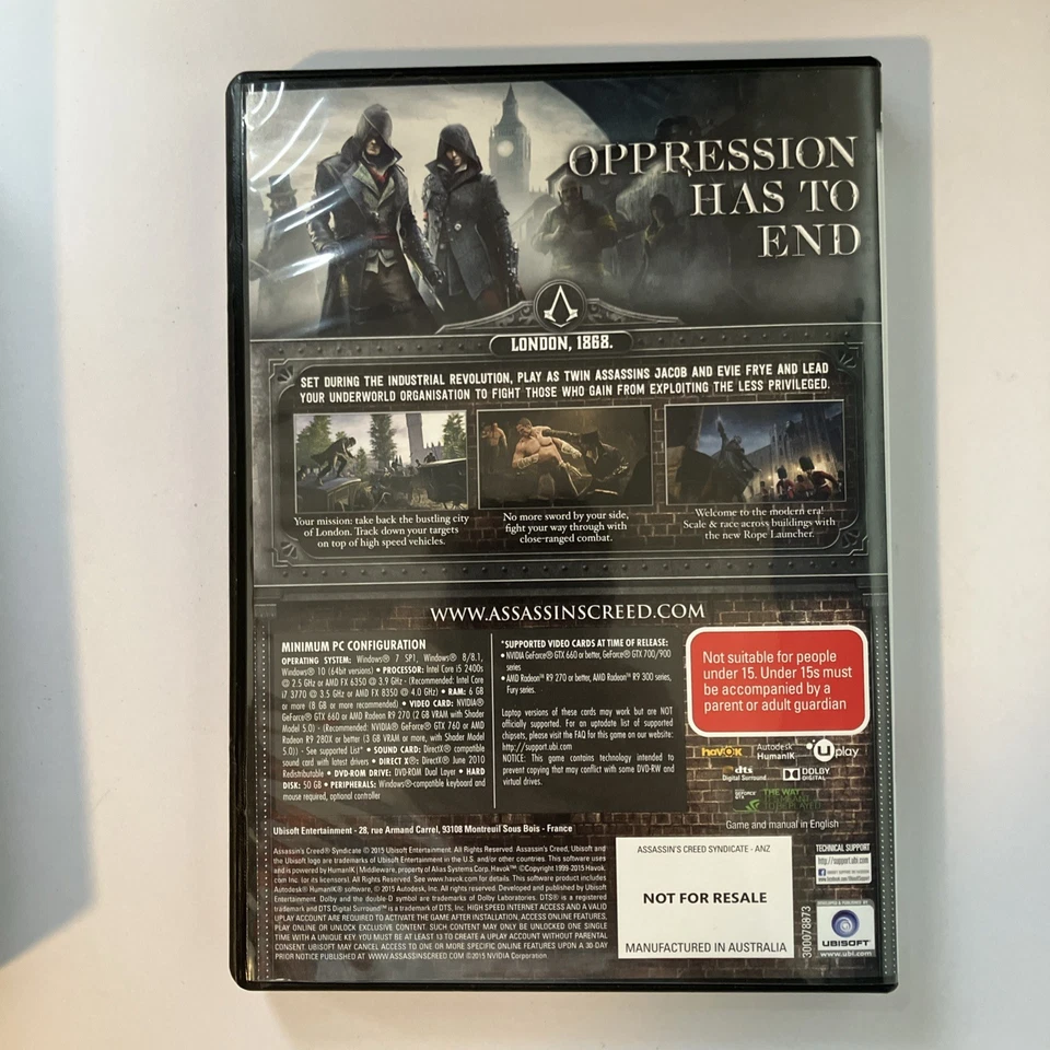 ASSASSINS CREED SYNDICATE - ROOK’s EDITION (PC) DVD Map Booklet - Image 3 of 4