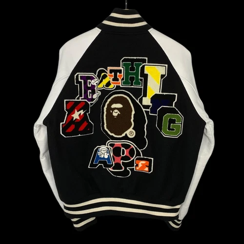 A BATHING APE (BAPE) BAPE A BATHING APE OG Nigo's Favorite Shop Varsity Jacket M letterman vintage nerd