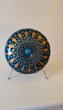 Schönes Mandala Kunstwerk Briefbeschwerer einzigartiges Geschenk auffälliges Ornament.