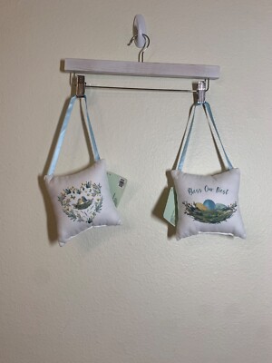NWT  Bless Our Nest  6  Pillow Decor Eggs Easter Spring Summer Decor Love Birds