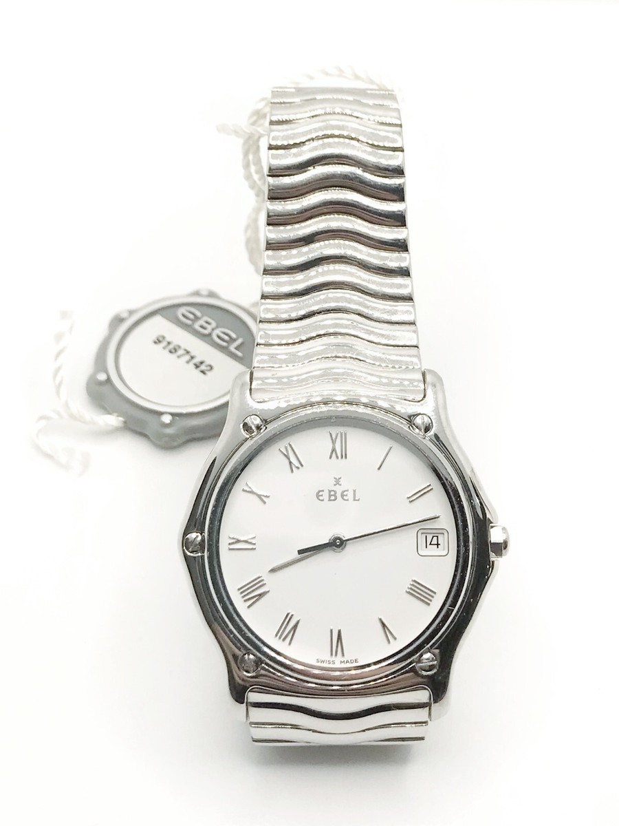 Ebel Sport Classic Stainless Steel Mens Watch Fits Up To 8.5