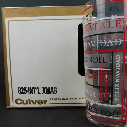 Culver International Xmas #825 圣诞套装 15 盎司冷藏眼镜原装盒 - 第 12 张/共 18 张