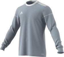 Adidas Youth Squadra 17 Size Small Gray White LS Soccer Jersey NWT 35