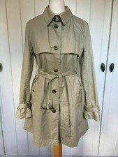 Margaret Howell Mhl Beige Trench Coat Size Ii / Uk 8 Vgc