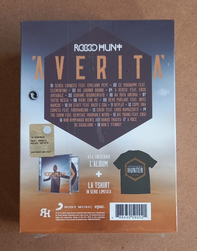 BOX CD + T-SHIRT ROCCO HUNT 'A Verità Special Edition 2014 Eu Sony VERSIEGELT - Bild 2 von 4