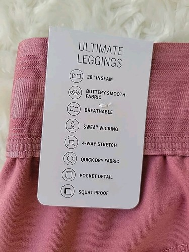 NWT Victoria's Secret PINK Ultimate High Waisted Pink Leggings | Size Medium - Picture 9 of 14