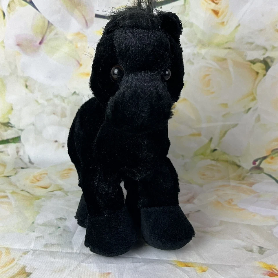 Peluche Ganz Webkinz Semental Negro Frisón Caballo Negro HM145 Sin Código Retirado Foto 4 de 4