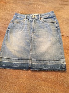 ann taylor loft jean skirt