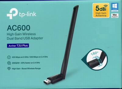 TP-Link Archer T2U Plus High Gain Wireless Dual Band USB Adapter