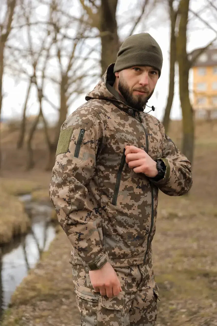 Jacket Pixel Camera Tactical Ukraine Soft Shell Jacket Pixel Camo Military Outdoor Gear ...