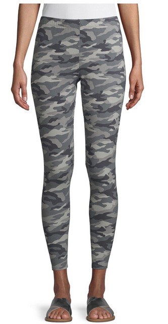 Ankle Leggings Sz Large Gray Camo 