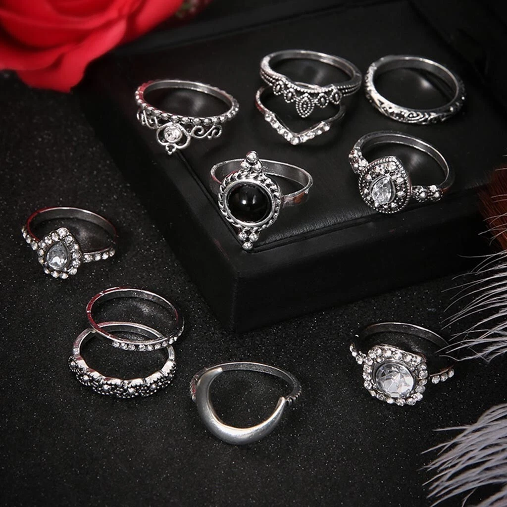 Cool Rings for Teens Set of 10 vintage rings for women
