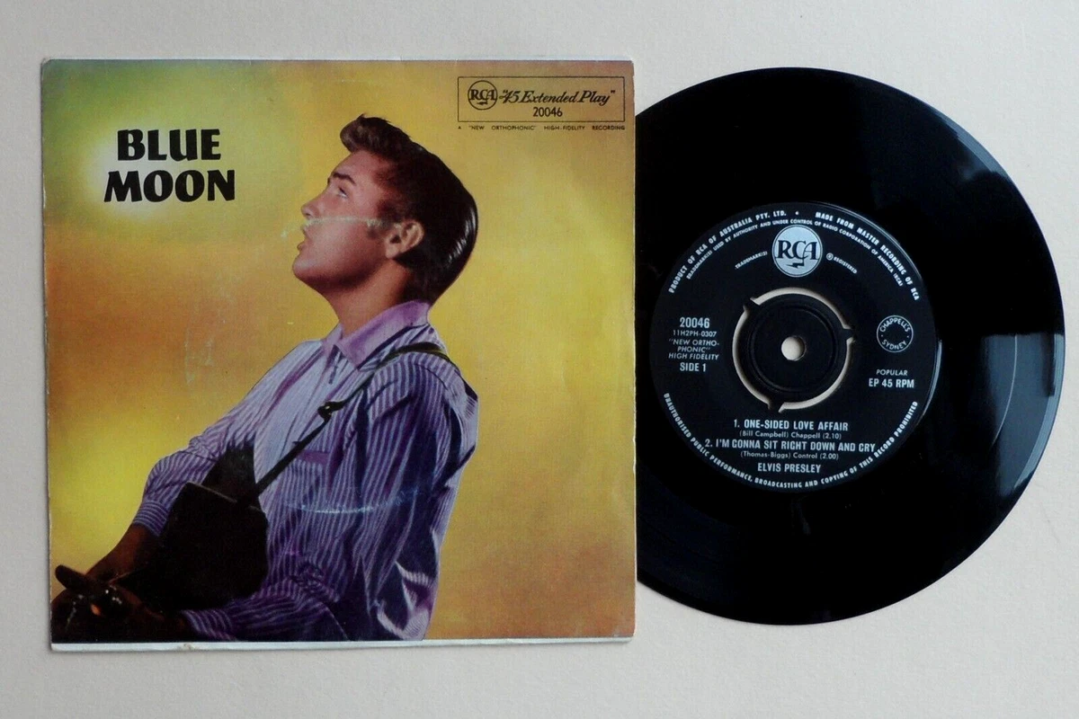 Elvis Presley Blue Moon Rare 3rd Press 1959 ep Australia Oz Cat# 20046 |  eBay