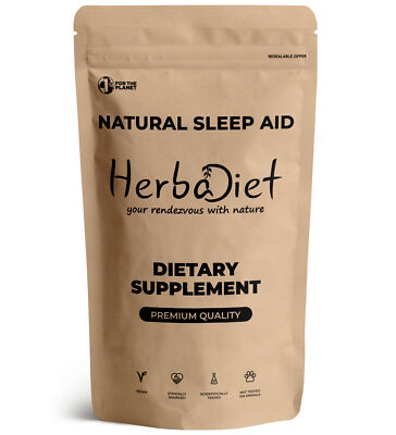Natural Sleep Aid Supplement with 5 HTP, Passion Flower, Valerian Extract Powder