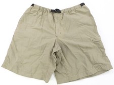 Rare Vintage PATAGONIA Buckle Zip Fly Hiking Athletic Shorts 90s Beige Tan SZ M