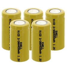5x 2/3AA 1.2V  Flat Top Rechargeable Batteries For Razor FRS Solar DIY Pack
