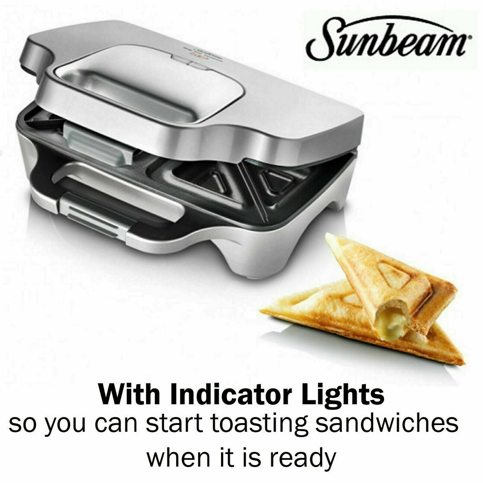 Sunbeam Toasted Sandwich Press Toaster Big Fill Toastie Large 2x Jaffle