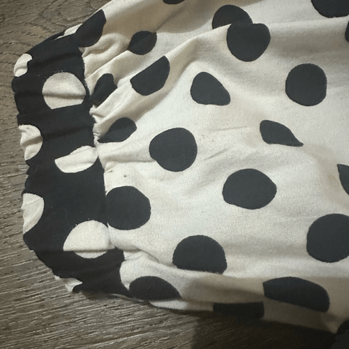 Vintage Little Girls Polka Dot Bow Button Up Jumper Outfit Retro Size 4 Toddlers - Picture 7 of 9