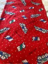 Flannel Fabric - Soft and Comfy - Red Sleepy Bears