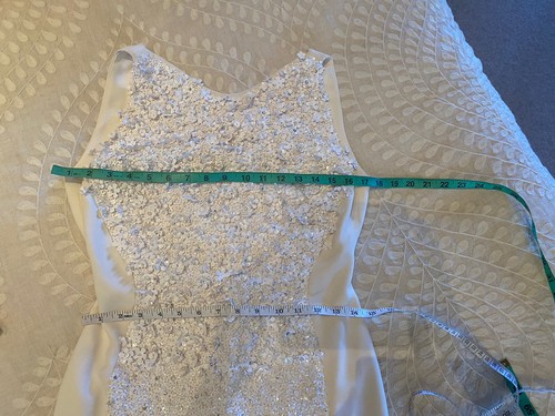 Antonio Berardi White Knee Length Dress w/ Sequin/Beaded Accenting US 10, IT 46 - Picture 10 of 11