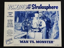 ZOMBIES OF THE STRATOSPHERE 1952 * LEONARD NIMOY "SPOCK" * SCI-FI LOBBY CARD!!