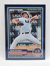 2023 Panini Stars & Stripes USA Baseball #51 Team Logo Prizm /50 - ADAM HACHMAN