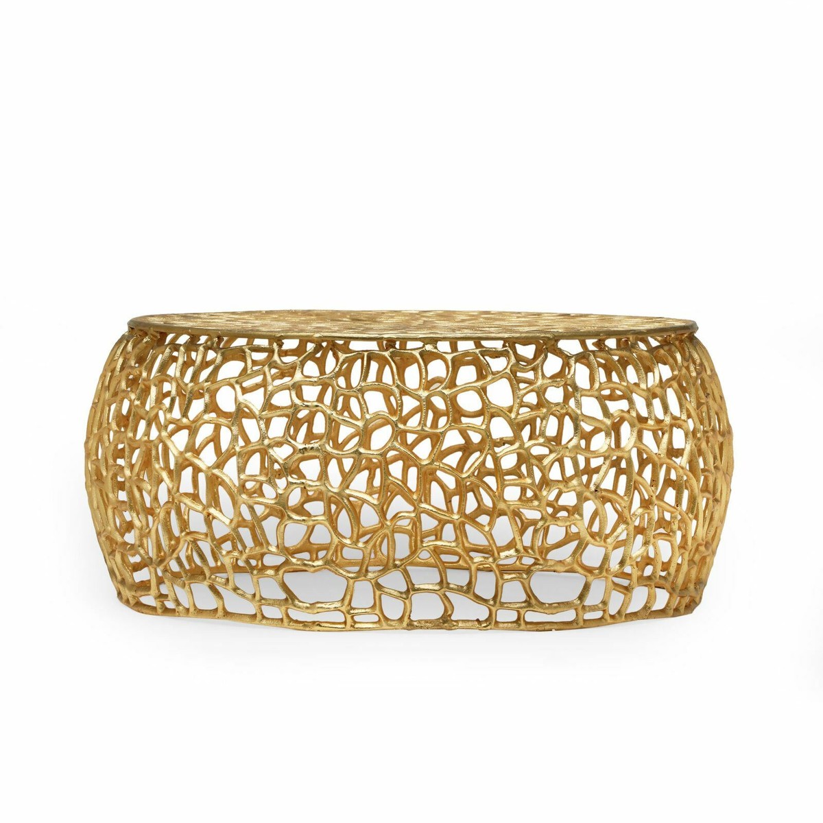 Aaleyah Modern Aluminum Mesh Coffee Table, Gold 843345189364 | eBay
