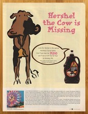 2000 Hershey's Syrup Vintage Impreso Anuncio/Póster Chocolate Leche Vaca Parque Temático Arte