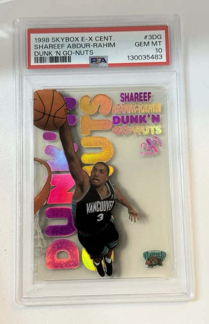1998-99 Skybox E-X Century - Dunk'n Go-Nuts Shareef Abdur-Rahim #3 DG PSA 10