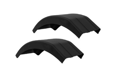 DOMAR Halbkotflügel-Set 384x200 mm Kunststoff 2x für Pkw-Anhänger Schmutzfänger