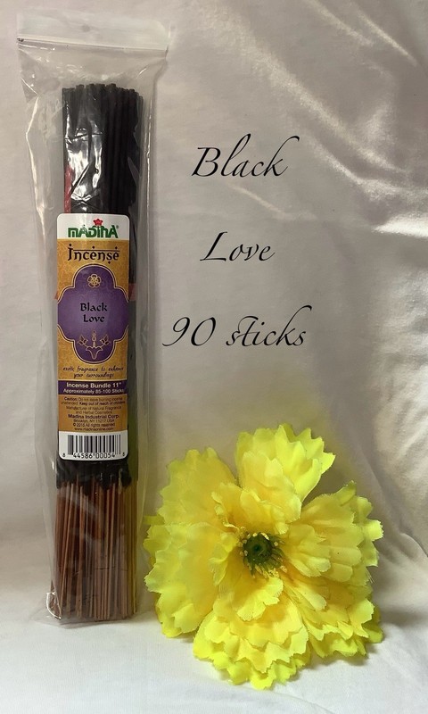 Madina Black Love Fragrance Incense Stick Bundle 90 Sticks Per Pack
