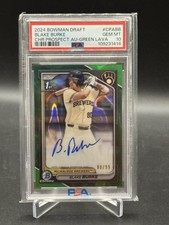 PSA 10 2024 Blake Burke BOWMAN CHROME AUTO GREEN LAVA /99 PSA 10 GEM 
