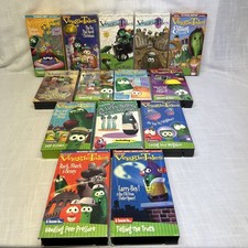Lot of 14 Vintage Veggie Tales Episodes VHS Christian Values Lessons Big Idea