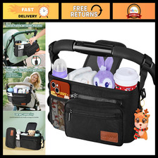 Universal Stroller Organizer with Cup Holder  Detachable Phone Bag - Baby Caddy