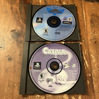Buzz Lightyear of Star Command PS1 Lot Casper Friends Around World DISC ONLY