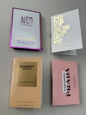 4 X Mini Perfumes 212 VIP Are You On The List, Mugler, Prada Burberry Goddess