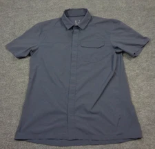 Arc'teryx Skyline Shirt Mens Blue M Snap Short Sleeve Performance