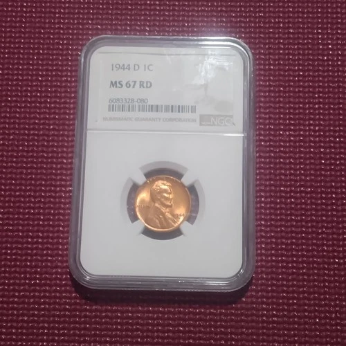 1944 D MS67 Red Lincoln Cent NGC