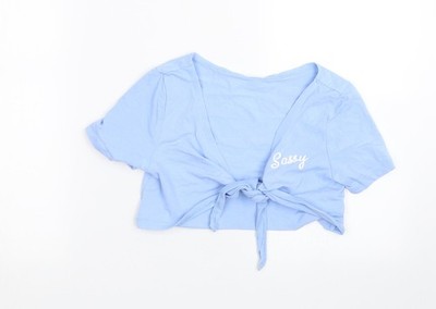Cropped-T-Shirt Damen UK Größe S Shien Blau