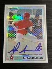 2010 10 BOWMAN CHROME REFRACTOR ALEXI AMARISTA AUTO RC #BCP98 ROOKIE #’d/500