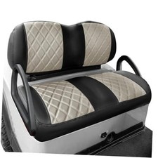 Golf Cart Seat Covers Fit Club Car Oyster Gray and Black