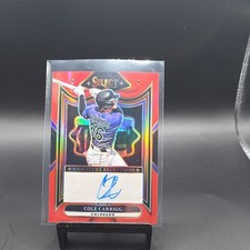 Panini Prizm Cole Carrigg #198 red Prizm /99 (Rookie) Colorado Rockies