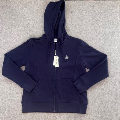 NWT Penguin by Munsingwear Women s Medium Pullover Hoodie Pocket Blue