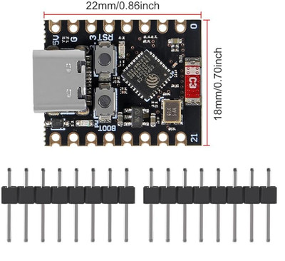 ESP32-C3 Super Mini Development Board, 160MHz RISC-V Processor, 2.4GHz WiFi & Bl