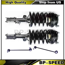 4x Front Bar Link Kit Strut and Coil Springs Fits Kia Spectra 1.8L