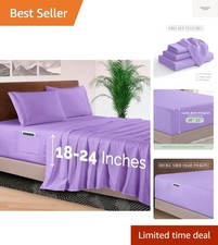 4-Piece Bed Sheet Set - Luxury Bedding 1500 Hotel Quality Microfiber, All Ar...