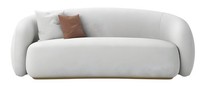 Elegantes WeißEs Stoffsofa Im Modernen Design