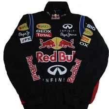 F1 Vintage Racing Redbull Performance Racing Jacket Embroidered Cotton Padded