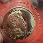 1990 Andrew Jackson Art Round By Liberty Lobby - 1/2 Troy oz .999 Fine Silver